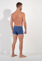General view of a men model wearing HO jeans blue cotton Boxer Briefs HO1