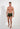 Full-body view of a men model wearing HO dark khaki cotton Boxer Briefs HO1