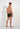 General view of a men model wearing HO dark khaki cotton Boxer Briefs HO1