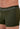 Close-up view of a men model wearing HO dark khaki cotton Boxer Briefs HO1