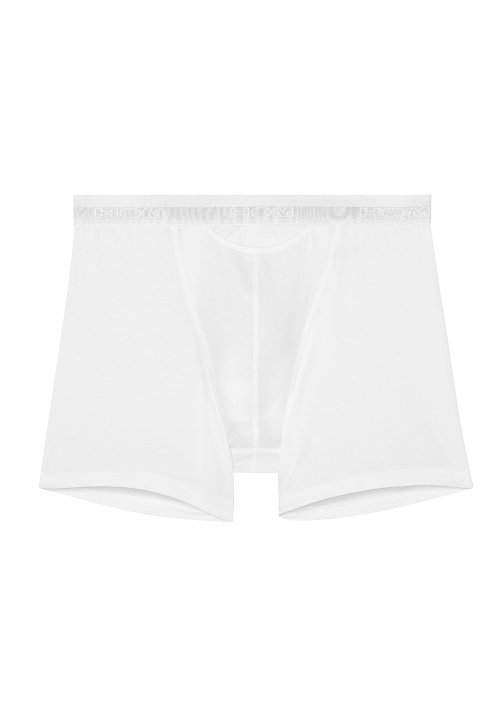Front cutout view of HO white cotton Long Boxer Briefs HO1