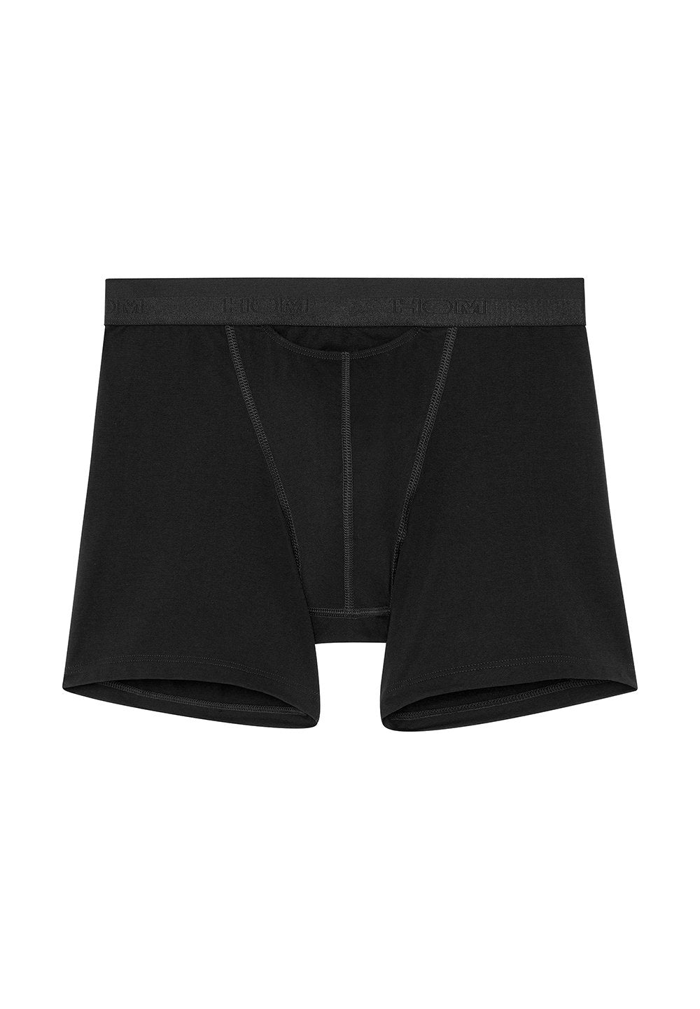 Front cutout view of HO black cotton Long Boxer Briefs HO1
