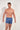 Front view of a men model wearing HO jeans blue cotton Long Boxer Briefs HO1