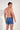 Back view of a men model wearing HO jeans blue cotton Long Boxer Briefs HO1