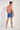 General view of a men model wearing HO jeans blue cotton Long Boxer Briefs HO1