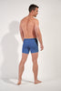 General view of a men model wearing HO jeans blue cotton Long Boxer Briefs HO1