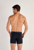 Back view of a men model wearing HO navy cotton Long Boxer Briefs HO1
