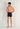 General view of a men model wearing HO navy cotton Long Boxer Briefs HO1