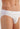Close-up view of a men model wearing HO white cotton Briefs HO1