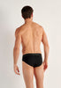 Back view of a men model wearing HO black cotton Briefs HO1