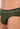 Close-up view of a men model wearing HO dark khaki cotton Briefs HO1