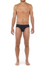 General view of a men model wearing HO navy cotton Briefs HO1