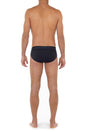 General view of a men model wearing HO navy cotton Briefs HO1