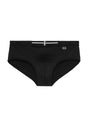 Front cutout view of HO black  Swim Midi Briefs