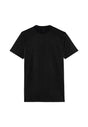 Front cutout view of HO black combination cotton Tee-Shirt Crew Neck