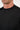 Close-up view of a men model wearing HO black combination cotton Tee-Shirt Crew Neck