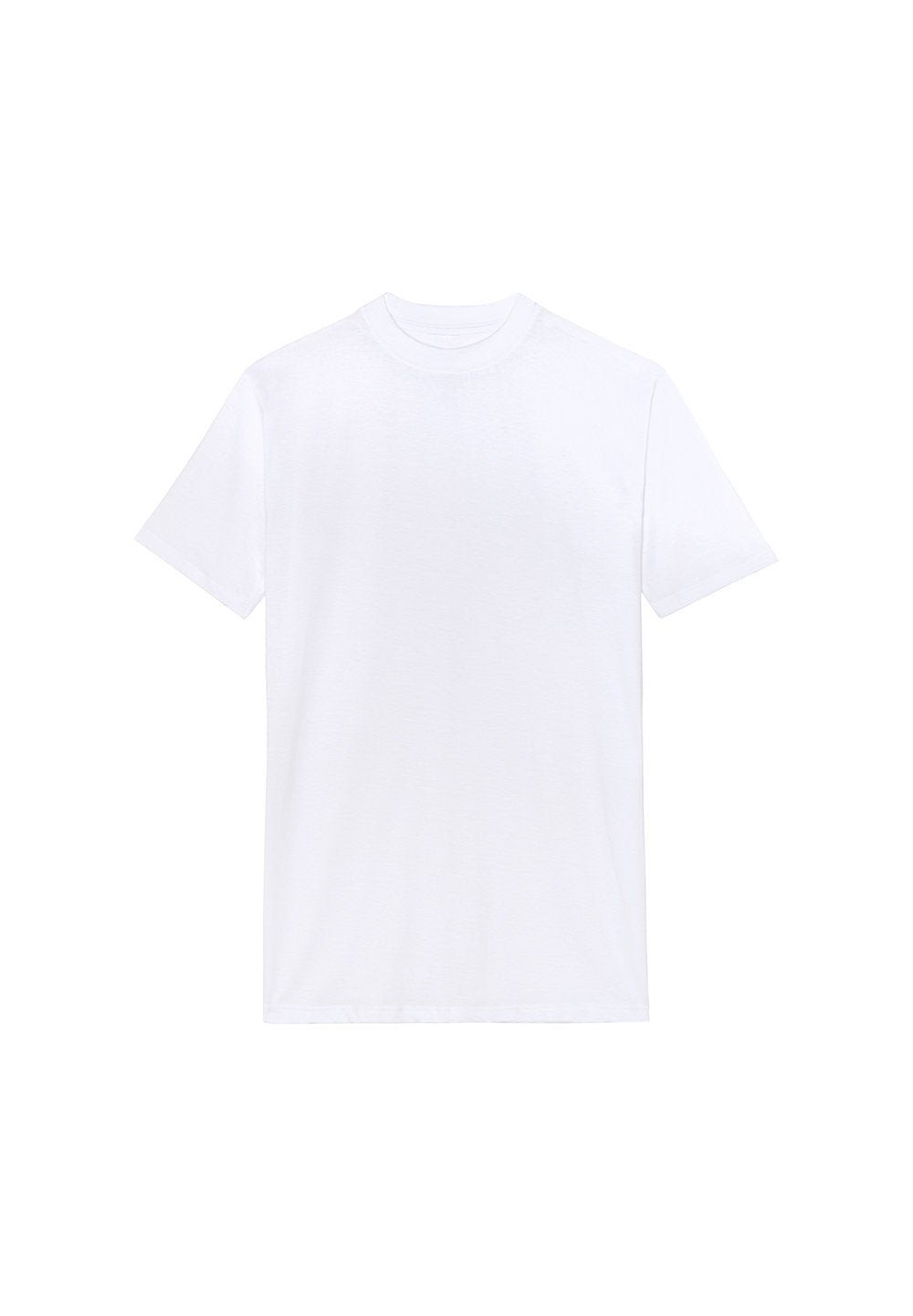 Front cutout view of HO white - light combination cotton Tee-Shirt Crew Neck
