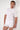 Front view of a men model wearing HO white - light combination cotton Tee-Shirt Crew Neck