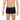 Front view of a men model wearing HO black/black/black cotton Boxer Briefs 3p