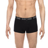 Front view of a men model wearing HO black/black/black cotton Boxer Briefs 3p