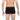 Back view of a men model wearing HO black/black/black cotton Boxer Briefs 3p