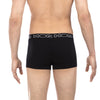 Back view of a men model wearing HO black/black/black cotton Boxer Briefs 3p