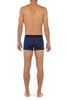 Back view of a men model wearing HO black/navy/grey cotton Boxer Briefs 3p