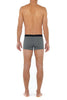 General view of a men model wearing HO black/navy/grey cotton Boxer Briefs 3p