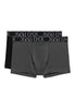 Front cutout view of HO black/grey cotton Boxer Briefs HO1 2p