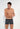 Front view of a men model wearing HO black/grey cotton Boxer Briefs HO1 2p