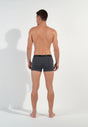 General view of a men model wearing HO black/grey cotton Boxer Briefs HO1 2p