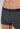 Close-up view of a men model wearing HO black/grey cotton Boxer Briefs HO1 2p