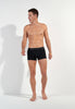 Full-body view of a men model wearing HO multiple colours 1 cotton Boxer Briefs HO1 2p