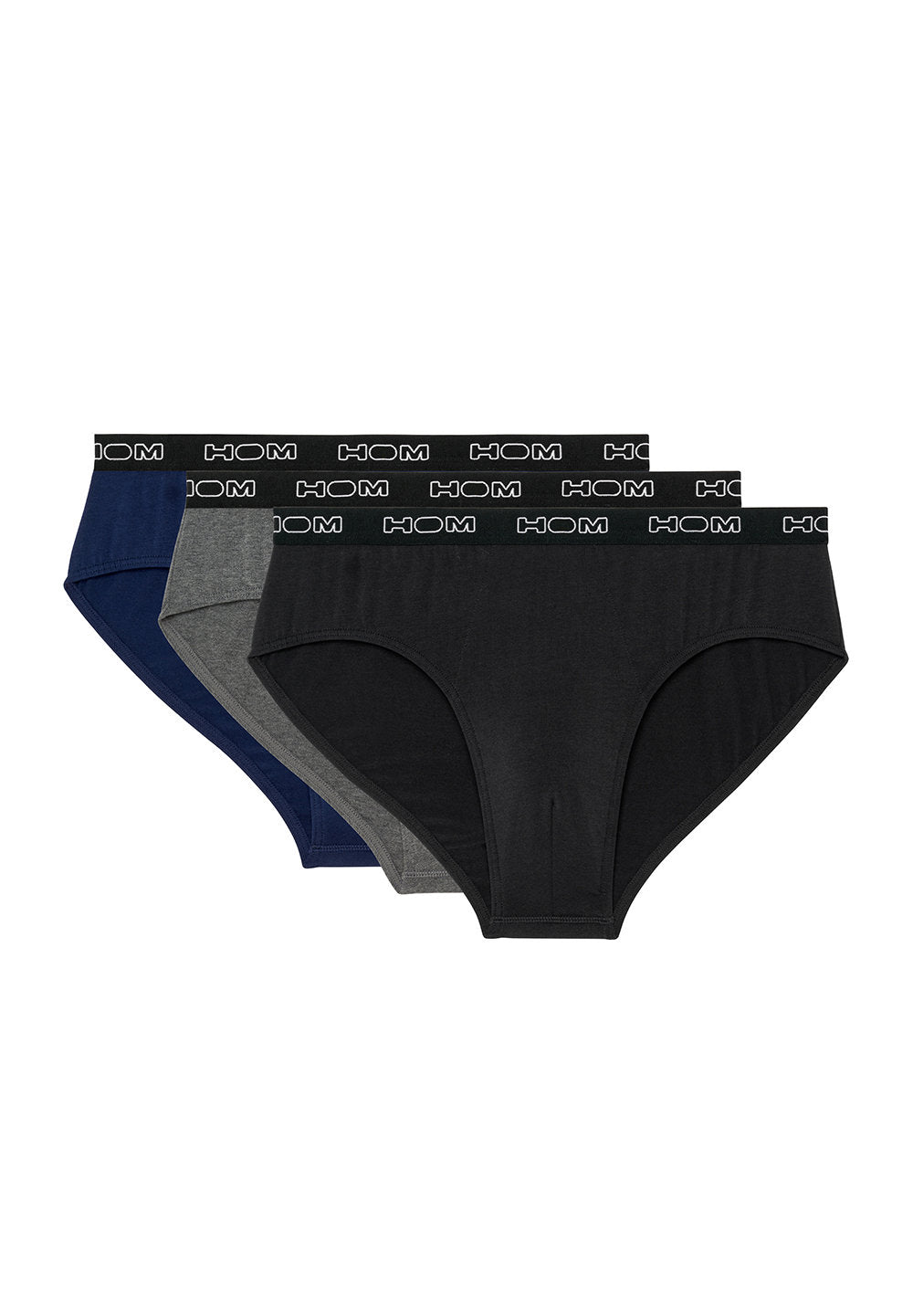 Front cutout view of HO multiple colours 2 cotton Mini Briefs 3p