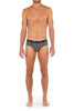 General view of a men model wearing HO multiple colours 2 cotton Mini Briefs 3p