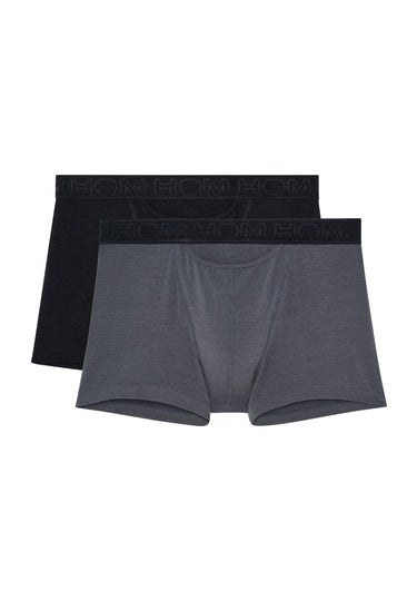 Front cutout view of HO black/grey cotton Boxer Briefs HO1 2p