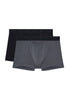 Front cutout view of HO black/grey cotton Boxer Briefs HO1 2p