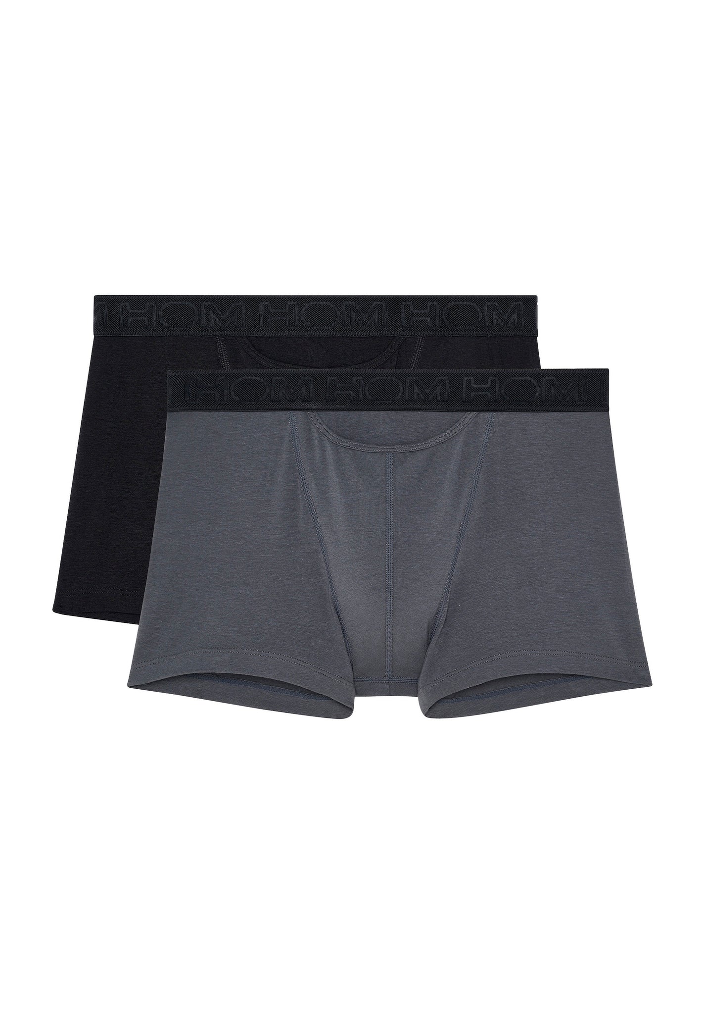 Front cutout view of HO black/grey cotton Boxer Briefs HO1 2p