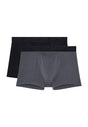 Front cutout view of HO black/grey cotton Boxer Briefs HO1 2p