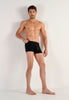 General view of a men model wearing HO black/grey cotton Boxer Briefs HO1 2p