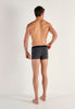 General view of a men model wearing HO black/grey cotton Boxer Briefs HO1 2p