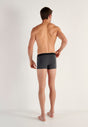 General view of a men model wearing HO black/grey cotton Boxer Briefs HO1 2p