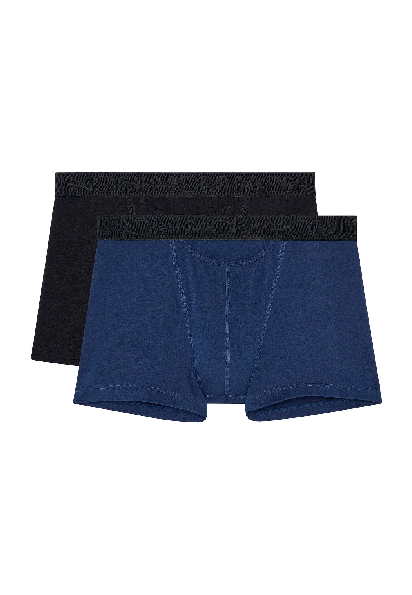Front cutout view of HO black/navy cotton Boxer Briefs HO1 2p