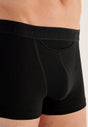 General view of a men model wearing HO black/navy cotton Boxer Briefs HO1 2p