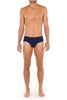 General view of a men model wearing HO multiple colours 2 cotton Mini Briefs 3p