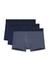Front cutout view of HO navy print/navy/navy cotton Boxer Briefs 3p