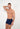 General view of a men model wearing HO navy print/navy/navy cotton Boxer Briefs 3p