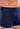 General view of a men model wearing HO navy print/navy/navy cotton Boxer Briefs 3p