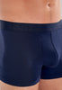 General view of a men model wearing HO navy print/navy/navy cotton Boxer Briefs 3p