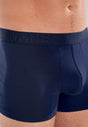 General view of a men model wearing HO navy print/navy/navy cotton Boxer Briefs 3p